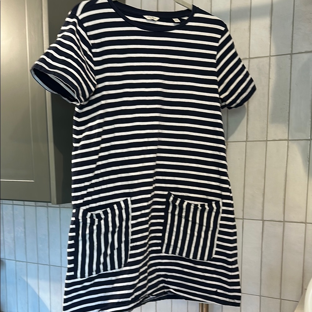 Jack Wills White and Blue Casual Mini Dress